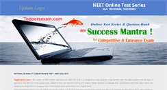 Desktop Screenshot of neetonlinetestseries.com